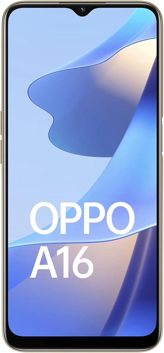 گوشی موبایل دو سیم کارت اوپو A16 با حافظه داخلی 64 گیگابایت و رم 4 گیگابایت (فقط GSM | بدون CDMA) نسخه بین المللی، آنلاک شده کارخانه ای 4G/LTE (طلایی)