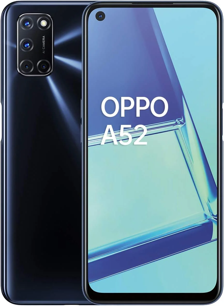 گوشی هوشمند دو سیم کارته Oppo A52 با حافظه داخلی 64 گیگابایت و رم 4 گیگابایت (فقط GSM | بدون CDMA) نسخه بین المللی، آنلاک شده کارخانه ای 4G/LTE (مشکی گرگ و میش)