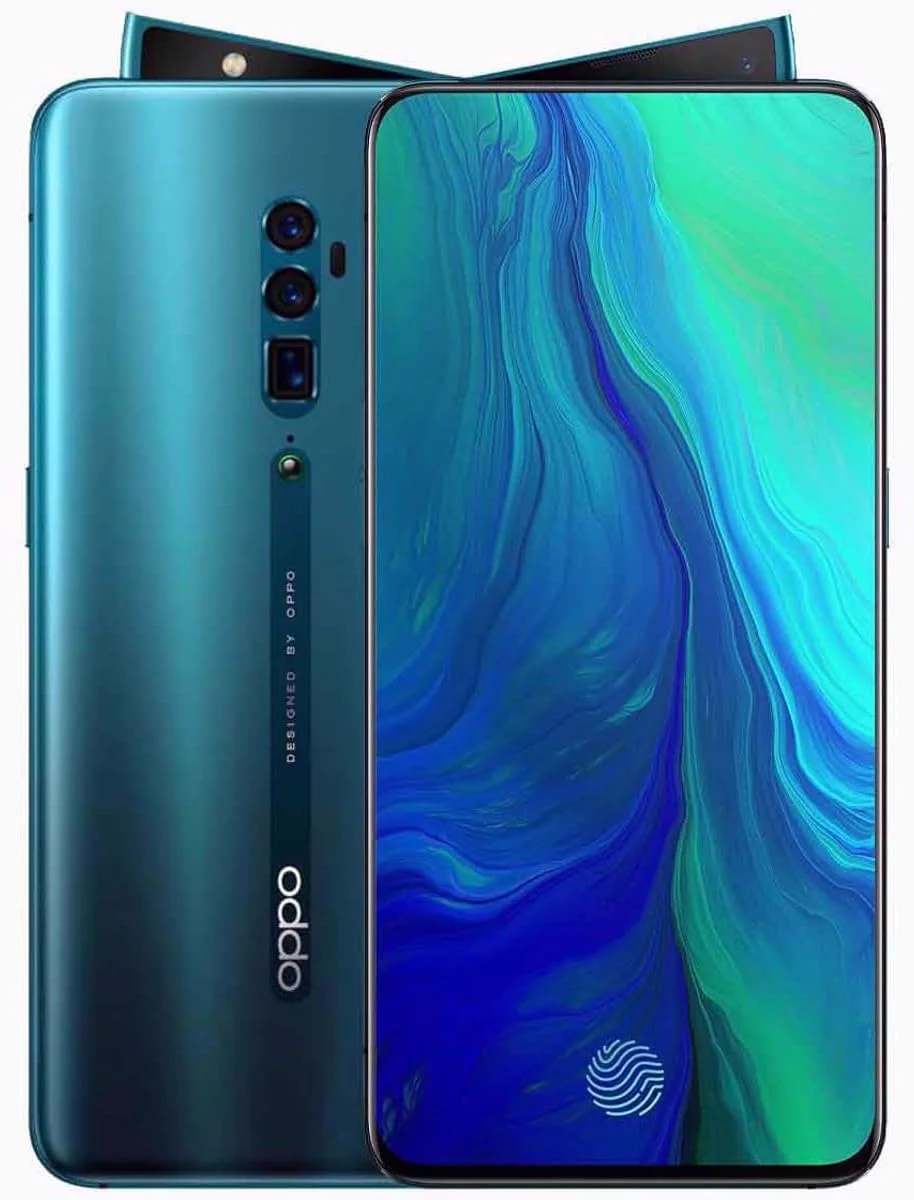 گوشی هوشمند دو سیم کارت اوپو Reno 10x Zoom با حافظه داخلی 256 گیگابایت و رم 8 گیگابایت (فقط GSM، بدون CDMA) - نسخه بین المللی، آنلاک شده کارخانه 4G/LTE - رنگ سبز اقیانوسی