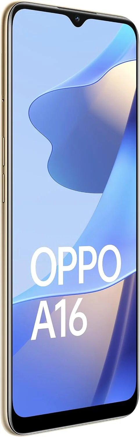 گوشی موبایل دو سیم کارت اوپو A16 با حافظه داخلی 64 گیگابایت و رم 4 گیگابایت (فقط GSM | بدون CDMA) نسخه بین المللی، آنلاک شده کارخانه ای 4G/LTE (طلایی)