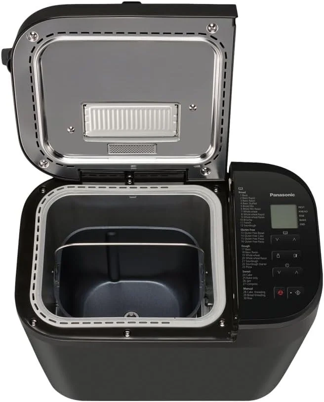 نان ساز پاناسونیک SD-R2530 با 30 برنامه پخت، برنامه های ویژه، بدون گلوتن، 3 اندازه نان قابل انتخاب، تایمر، مشکی نان ساز پاناسونیک SD-R2530 با 30 برنامه پخت، برنامه های ویژه، بدون گلوتن، 3 اندازه نان قابل انتخاب، تایمر، مشکی