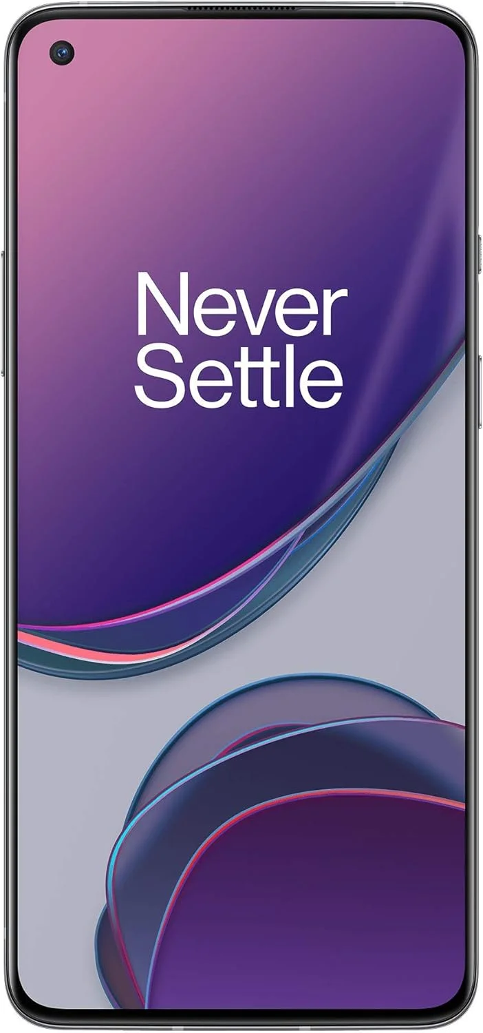 گوشی هوشمند OnePlus 8T 5G با 8 گیگابایت رم و 128 گیگابایت حافظه داخلی، بدون سیم کارت UK، دارای دوربین چهارگانه، شارژ 65 واتی Warp و دو سیم کارت - نقره ای قمری - 2 سال گارانتی