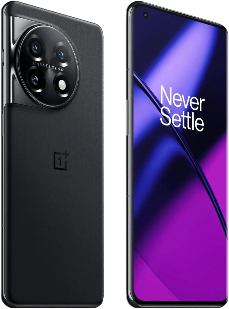 گوشی هوشمند OnePlus 11 5G (نسخه انگلستان) با 8 گیگابایت رم و 128 گیگابایت حافظه داخلی، دوربین هاسلبلاد نسل سوم برای موبایل - مشکی تیتانیومی [نسخه انگلستان، بدون سیم کارت]