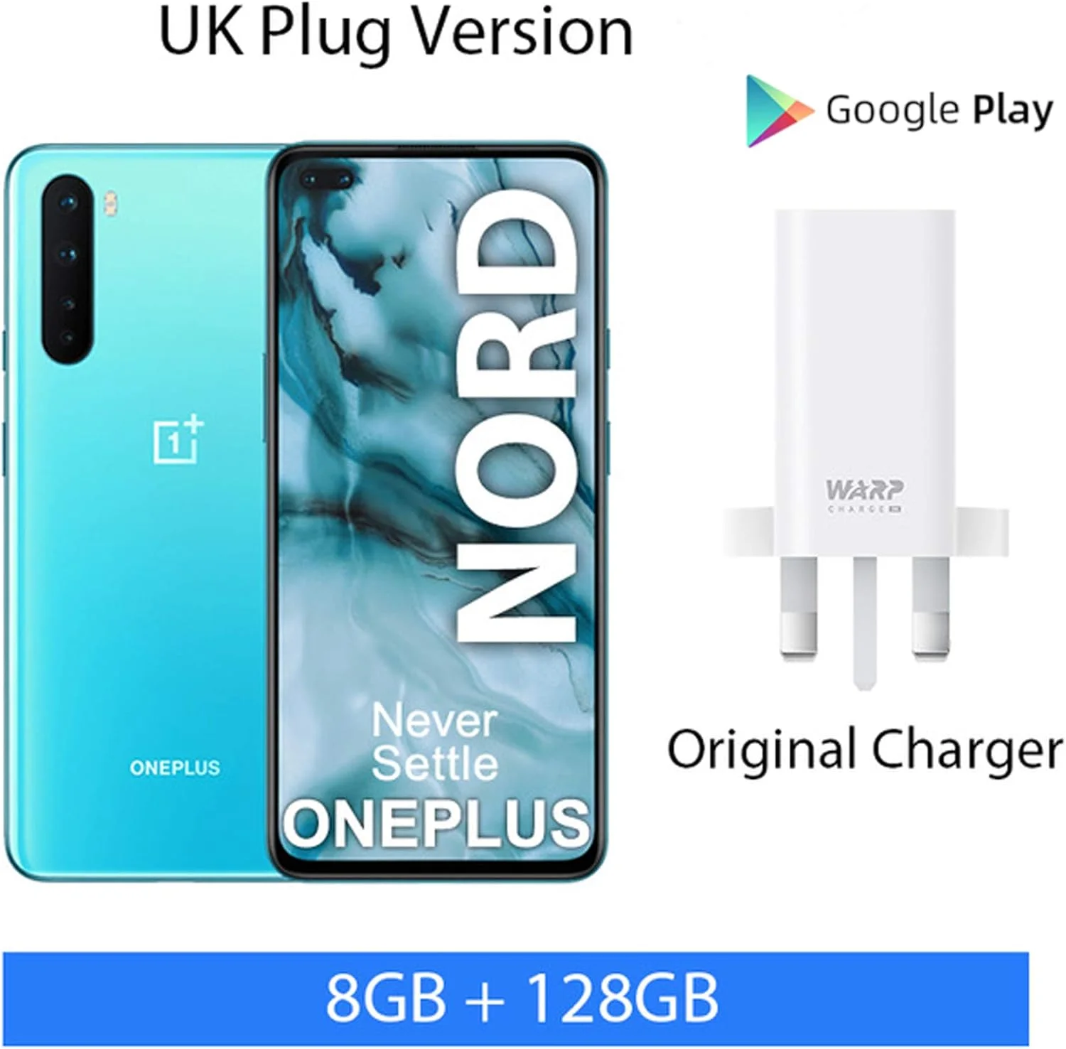 گوشی هوشمند ONEPLUS NORD با 8 گیگابایت رم و 128 گیگابایت حافظه داخلی، نمایشگر 6.44 اینچی 90 هرتز Fluid، دوربین چهارگانه 48 مگاپیکسلی، دو سیم کارت، NFC، اسنپدراگون 765G، باتری 4115 میلی آمپر ساعتی Warp Charge 30T، گوگل پلی، نسخه UK، آبی مرمرین گوشی هوشمند ONEPLUS NORD با 8 گیگابایت رم و 128 گیگابایت حافظه داخلی، نمایشگر 6.44 اینچی 90 هرتز Fluid، دوربین چهارگانه 48 مگاپیکسلی، دو سیم کارت، NFC، اسنپدراگون 765G، باتری 4115 میلی آمپر ساعتی Warp Charge 30T، گوگل پلی، نسخه UK، آبی مرمرین
