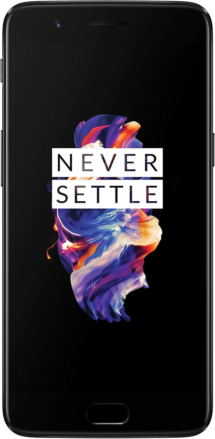 گوشی موبایل دو سیم کارته OnePlus 5 با حافظه داخلی 128 گیگابایت و رم 8 گیگابایت (فقط GSM | بدون CDMA) نسخه بین المللی، آنلاک شده کارخانه ای 4G/LTE (مشکی نیمه شب)