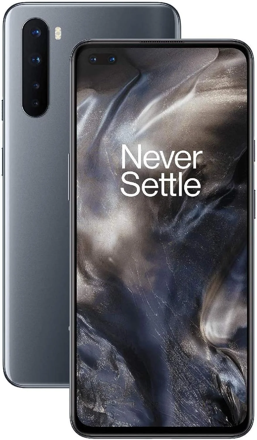 گوشی هوشمند ONEPLUS NORD با 8 گیگابایت رم و 128 گیگابایت حافظه داخلی، صفحه نمایش 6.44 اینچی 90 هرتز Fluid، دوربین چهارگانه 48 مگاپیکسلی، دو سیم کارت، NFC، اسنپدراگون 765G، باتری 4115 میلی آمپر ساعت با شارژ سریع 30 واتی، Google Play، نسخه انگلستان، خاکستری