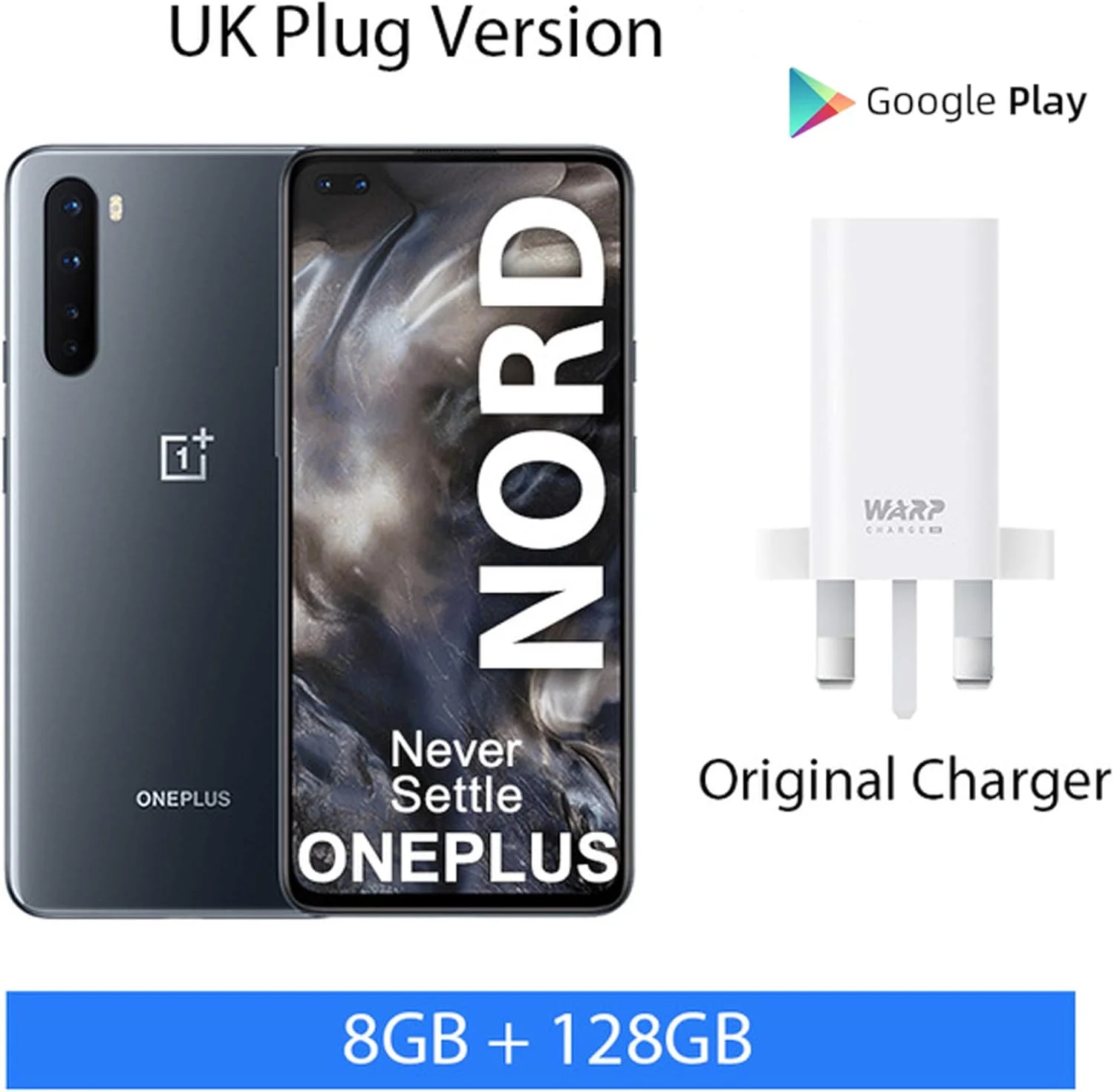 گوشی هوشمند ONEPLUS NORD با 8 گیگابایت رم و 128 گیگابایت حافظه داخلی، صفحه نمایش 6.44 اینچی 90 هرتز Fluid، دوربین چهارگانه 48 مگاپیکسلی، دو سیم کارت، NFC، اسنپدراگون 765G، باتری 4115 میلی آمپر ساعت با شارژ سریع 30 واتی، Google Play، نسخه انگلستان، خاکستری گوشی هوشمند ONEPLUS NORD با 8 گیگابایت رم و 128 گیگابایت حافظه داخلی، صفحه نمایش 6.44 اینچی 90 هرتز Fluid، دوربین چهارگانه 48 مگاپیکسلی، دو سیم کارت، NFC، اسنپدراگون 765G، باتری 4115 میلی آمپر ساعت با شارژ سریع 30 واتی، Google Play، نسخه انگلستان، خاکستری