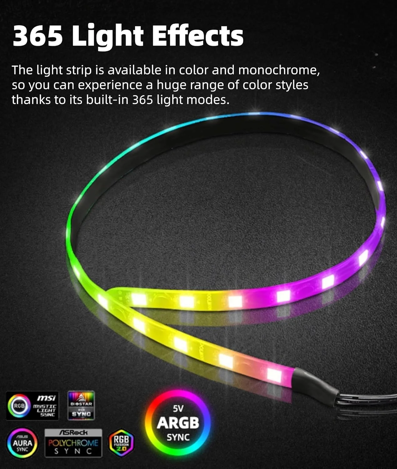 نوار نور ال ای دی RGB آدرس پذیر مغناطیسی برای کیس کامپیوتر، نوار ARGB 15.7 اینچی 5 ولت با 365 جلوه نوری قابل تنظیم، سازگار با Aura Sync، نصب آسان مغناطیسی نوار نور ال ای دی RGB آدرس پذیر مغناطیسی برای کیس کامپیوتر، نوار ARGB 15.7 اینچی 5 ولت با 365 جلوه نوری قابل تنظیم، سازگار با Aura Sync، نصب آسان مغناطیسی