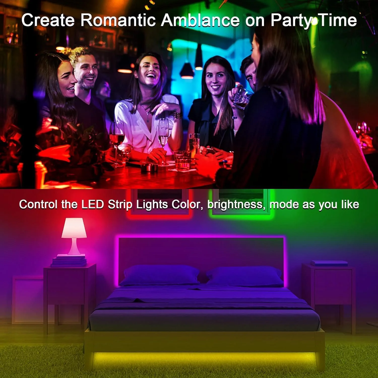 نوار چراغ LED، نوار چراغ LED USB 5 متری، نوار چراغ LED RGB ضد آب IP65 با قابلیت تغییر رنگ با ریموت، تایمر، حالت موسیقی برای تلویزیون، اتاق خواب، مهمانی نوار چراغ LED، نوار چراغ LED USB 5 متری، نوار چراغ LED RGB ضد آب IP65 با قابلیت تغییر رنگ با ریموت، تایمر، حالت موسیقی برای تلویزیون، اتاق خواب، مهمانی