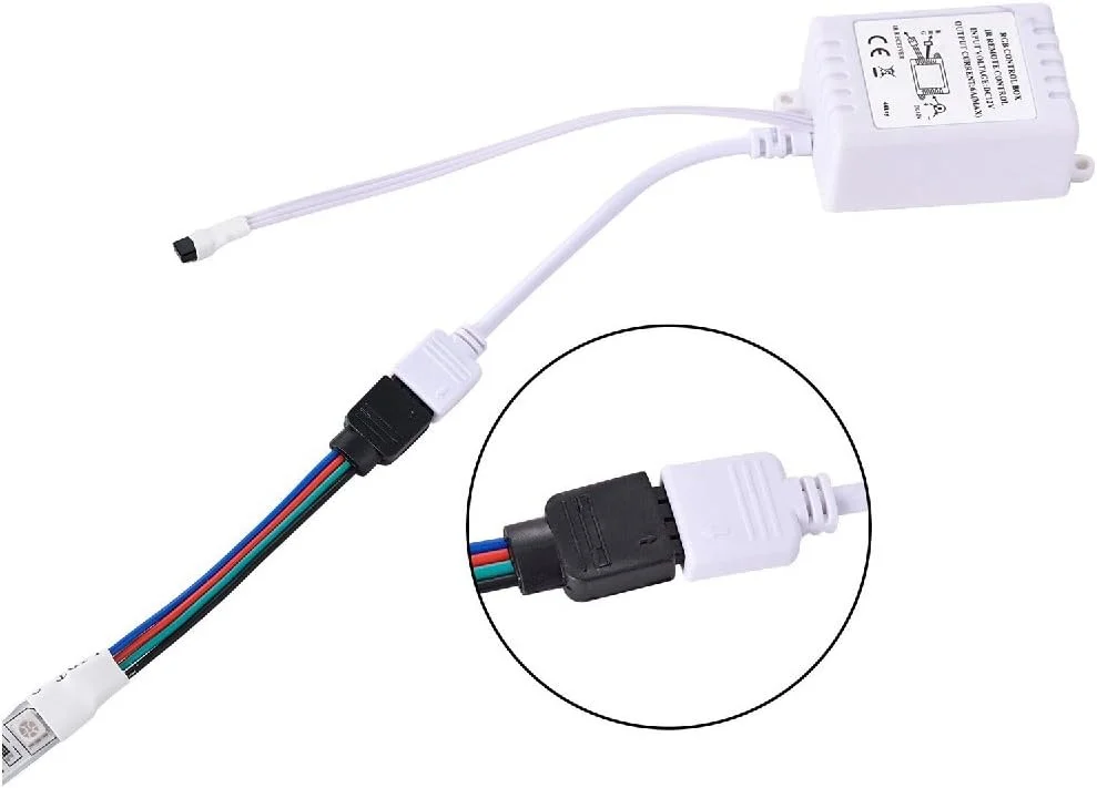 کیت چراغ نواری ال ای دی RGB لومینوسوم، 5 متر 300 ال ای دی SMD5050 ضد آب، با کنترلر IR 44 کلیدی و آداپتور برق DC12V 5A، 1 اتصال دهنده، برای دکوراسیون منزل کیت چراغ نواری ال ای دی RGB لومینوسوم، 5 متر 300 ال ای دی SMD5050 ضد آب، با کنترلر IR 44 کلیدی و آداپتور برق DC12V 5A، 1 اتصال دهنده، برای دکوراسیون منزل