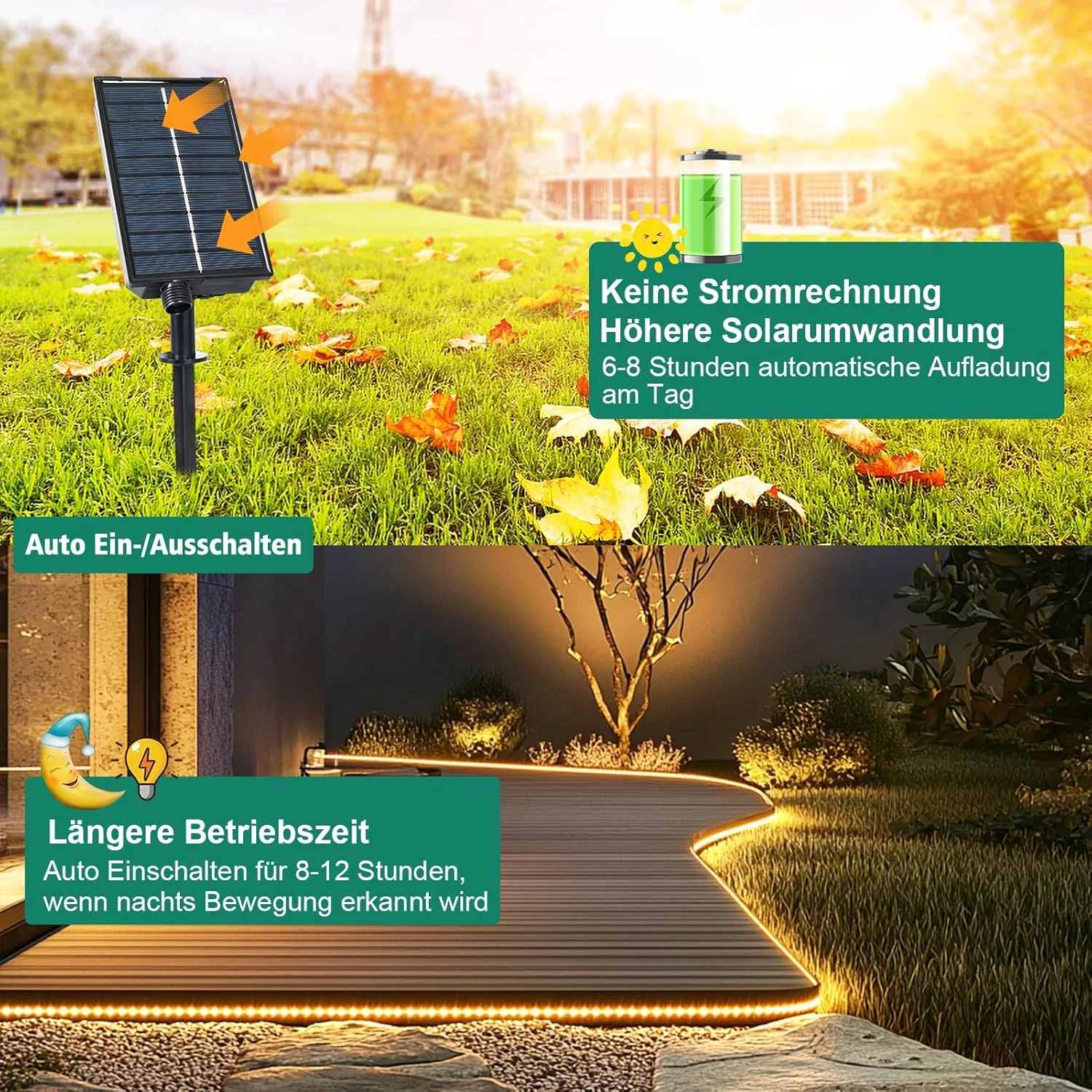 چراغ نواری LED خورشیدی بیرونی، نوار چراغ 5 متری 320 LED با ریموت کنترل 8 حالته، چراغ های خورشیدی باغی بیرونی ضد آب، چراغ طنابی برای حصار، ایوان، آلاچیق، درختان، دکور حیاط خلوت (سفید گرم) چراغ نواری LED خورشیدی بیرونی، نوار چراغ 5 متری 320 LED با ریموت کنترل 8 حالته، چراغ های خورشیدی باغی بیرونی ضد آب، چراغ طنابی برای حصار، ایوان، آلاچیق، درختان، دکور حیاط خلوت (سفید گرم)