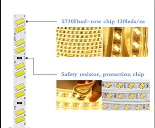 نوار LED خواهر-A MALI ضد آب IP65 50 متری 5730 SMD 80 LED در هر متر برای نورپردازی منزل، آشپزخانه، تخت، نوارهای نور انعطاف پذیر برای دکوراسیون منزل و بار، رنگ سفید گرم نوار LED خواهر-A MALI ضد آب IP65 50 متری 5730 SMD 80 LED در هر متر برای نورپردازی منزل، آشپزخانه، تخت، نوارهای نور انعطاف پذیر برای دکوراسیون منزل و بار، رنگ سفید گرم