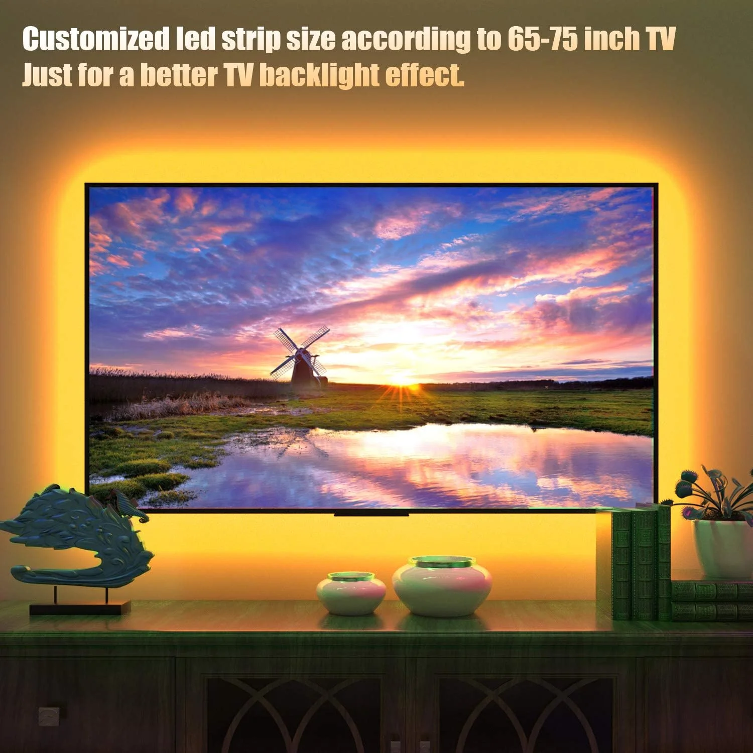 چراغ نواری LED مایلیت، چراغ پس زمینه تلویزیون LED از پیش برش خورده 4.3 متری RGB برای تلویزیون های HD 65-75 اینچی، 4 عدد چراغ تلویزیون USB با کنترل از راه دور 16 رنگ قابل تغییر 5050 LED نورپردازی اریب برای سینمای خانگی چراغ نواری LED مایلیت، چراغ پس زمینه تلویزیون LED از پیش برش خورده 4.3 متری RGB برای تلویزیون های HD 65-75 اینچی، 4 عدد چراغ تلویزیون USB با کنترل از راه دور 16 رنگ قابل تغییر 5050 LED نورپردازی اریب برای سینمای خانگی