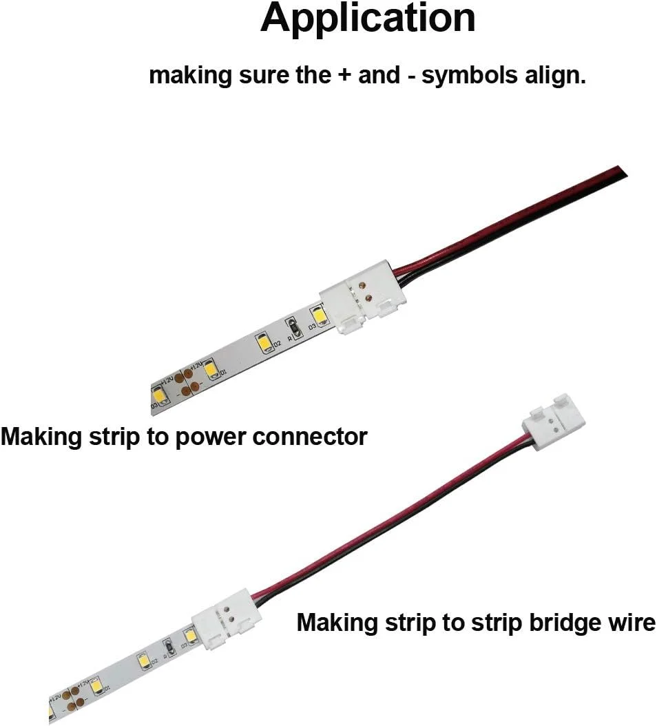 اتصال دهنده نوار LED مسترون 3528 2835 2 پین 8 میلی متری - اتصال سریع بدون لحیم کاری نوار به سیم DIY برای چراغ های نوار LED تک رنگ 12 ولت 24 ولت (بسته 10 عددی) اتصال دهنده نوار LED مسترون 3528 2835 2 پین 8 میلی متری - اتصال سریع بدون لحیم کاری نوار به سیم DIY برای چراغ های نوار LED تک رنگ 12 ولت 24 ولت (بسته 10 عددی)