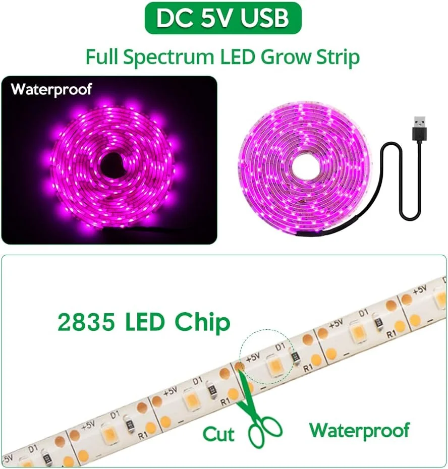 نوار ال ای دی رشد گیاه Morelian با طیف کامل، نوار چراغ رشد USB 5 متری 2835 SMD DC5V LED Phyto Tape برای گیاهان دانه، گل ها، گلخانه ها، سبزیجات داخلی، جوانه زنی گل، فیتولامپی نوار ال ای دی رشد گیاه Morelian با طیف کامل، نوار چراغ رشد USB 5 متری 2835 SMD DC5V LED Phyto Tape برای گیاهان دانه، گل ها، گلخانه ها، سبزیجات داخلی، جوانه زنی گل، فیتولامپی