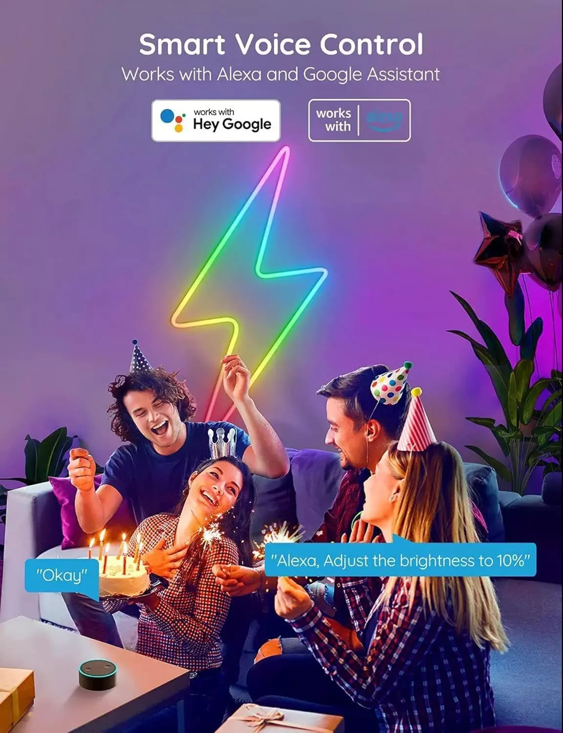 نوار نئون RGB-IC نالاکال با قابلیت همگام سازی موسیقی از طریق وای فای، چراغ های طنابی LED DIY با کنترل از راه دور، کنترل برنامه Tuya Smart Life، ضد آب IP68، سازگار با الکسا و دستیار گوگل (3 متر) نوار نئون RGB-IC نالاکال با قابلیت همگام سازی موسیقی از طریق وای فای، چراغ های طنابی LED DIY با کنترل از راه دور، کنترل برنامه Tuya Smart Life، ضد آب IP68، سازگار با الکسا و دستیار گوگل (3 متر)