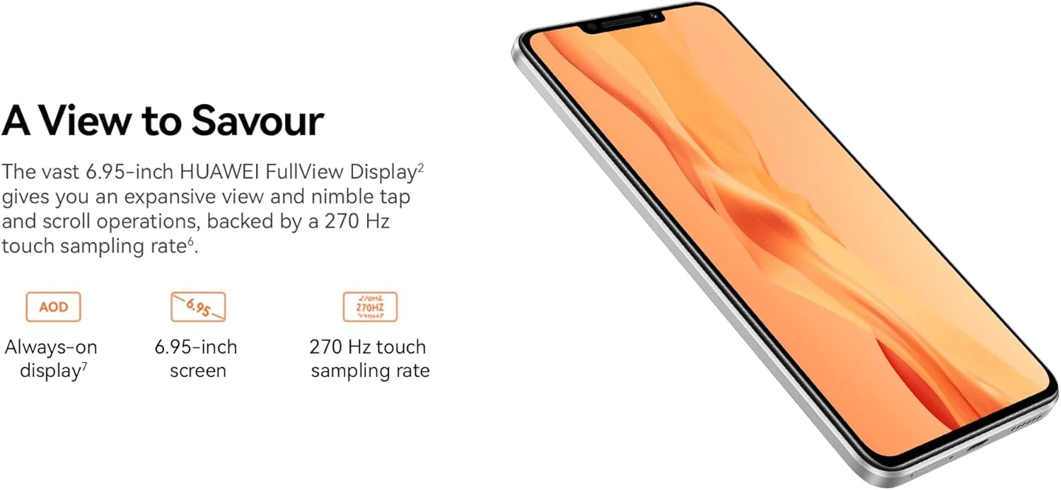 گوشی موبایل هواوی نوا Y91، نمایشگر 6.95 اینچی HUAWEI FullView، باتری فوق العاده 7000 میلی آمپر ساعتی، صدای فوق العاده 300%، 8 گیگابایت رم + 256 گیگابایت حافظه داخلی، طراحی دایره ستاره ای، EMUI 13، نقره ای گوشی موبایل هواوی نوا Y91، نمایشگر 6.95 اینچی HUAWEI FullView، باتری فوق العاده 7000 میلی آمپر ساعتی، صدای فوق العاده 300%، 8 گیگابایت رم + 256 گیگابایت حافظه داخلی، طراحی دایره ستاره ای، EMUI 13، نقره ای