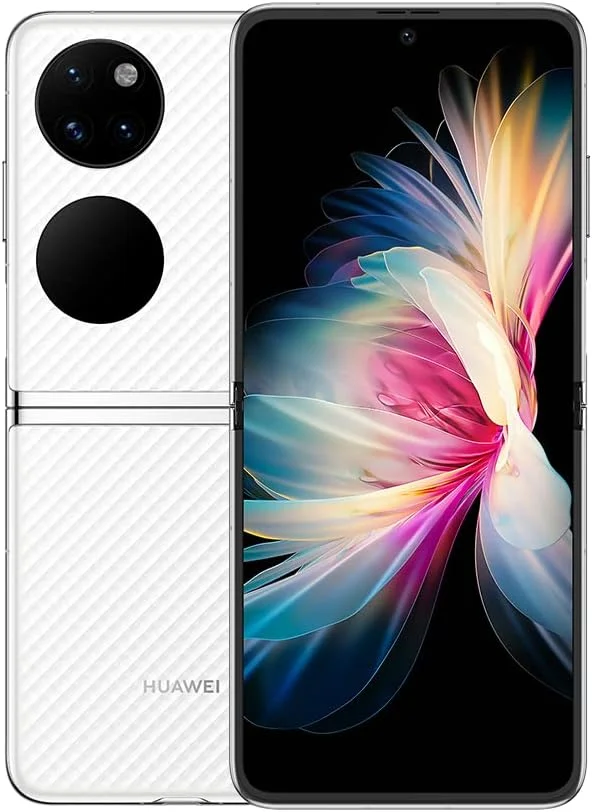 گوشی هوشمند تاشو HUAWEI P50 Pocket، فناوری تصویر فوق طیف، دوربین True-Chroma، نسبت تصویر 21:9 و صفحه نمایش بزرگ 6.9 اینچی، نرخ تازه سازی بالا 120 هرتز، 8+256 گیگابایت، سفید