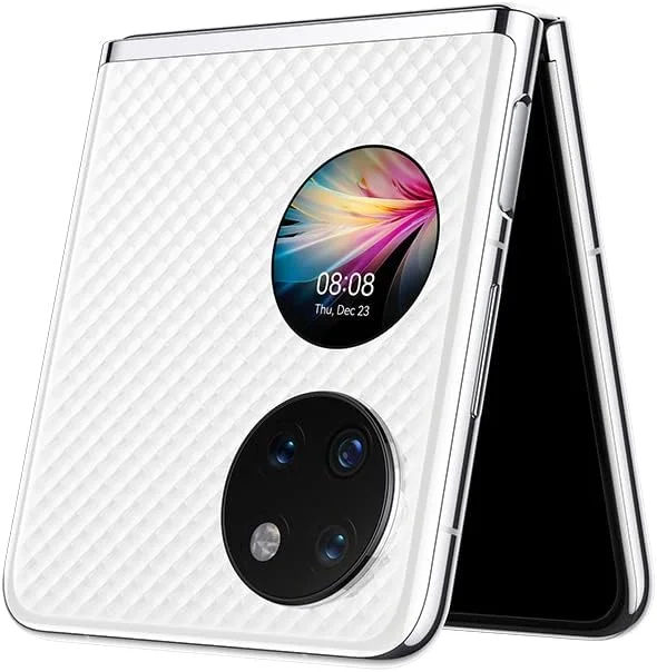 گوشی هوشمند تاشو HUAWEI P50 Pocket، فناوری تصویر فوق طیف، دوربین True-Chroma، نسبت تصویر 21:9 و صفحه نمایش بزرگ 6.9 اینچی، نرخ تازه سازی بالا 120 هرتز، 8+256 گیگابایت، سفید