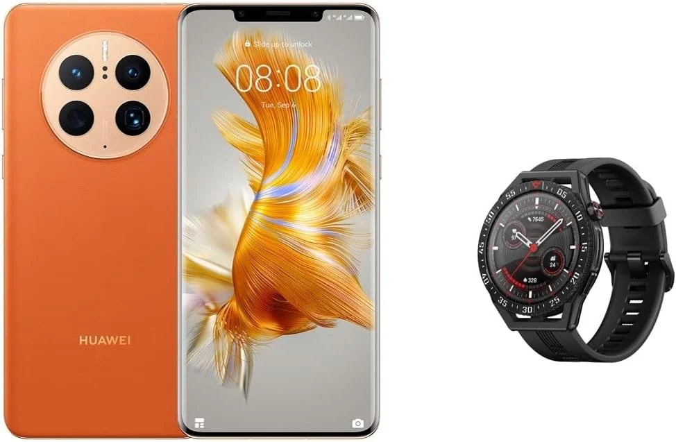 گوشی هوشمند اندروید HUAWEI Mate 50 Pro، نارنجی، 8 گیگابایت + 512 گیگابایت، DRACO-L29DL + GT3 SE، Mate 50 Pro 8-512 + GT3 SE، چرم گیاهی نارنجی، 51097GMY