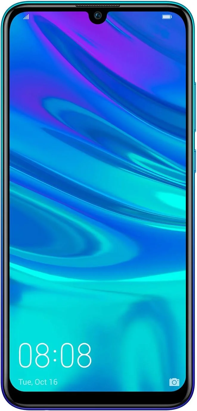 گوشی هوشمند هواوی P Smart 2019 با حافظه 64 گیگابایت، صفحه نمایش 6.21 اینچی 2K FullView Dewdrop بدون سیم کارت، دوربین دوگانه AI، اندروید 9.0، تک سیم کارت، نسخه UK، آبی Aurora