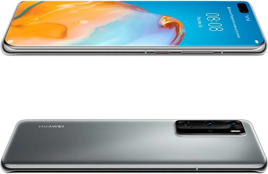 گوشی موبایل هواوی P40 Pro - دارای نمایشگر 6.58 اینچی Overflow، IP68 (Kirin 990 5G، دوربین چهارگانه 50 مگاپیکسلی Ultra Vision Leica، تله فوتو 12 مگاپیکسلی، 8 گیگابایت رم + 256 گیگابایت حافظه داخلی، شارژ سریع 40 واتی HUAWEI SuperCharge، Wi-Fi 6 Plus)، نقره ای یخی