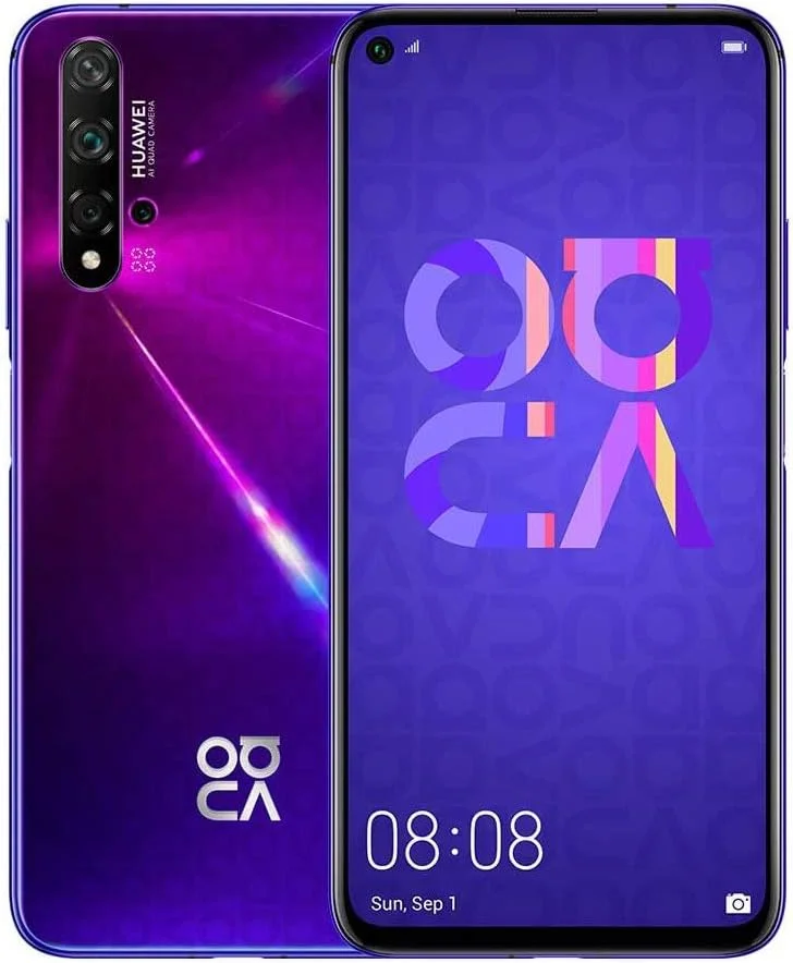گوشی هوشمند دو سیم کارته Huawei Nova 5T با حافظه داخلی 128 گیگابایت + رم 6 گیگابایت، نسخه بین المللی (بنفش تابستانی) - آنلاک شده کارخانه 4G/LTE