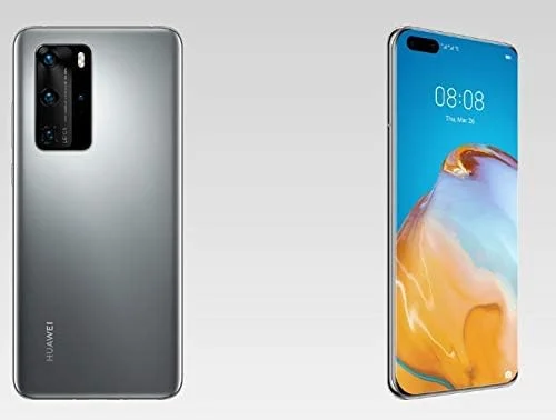 هوآوی P40 Pro - گوشی هوشمند 256 گیگابایت، 8 گیگابایت رم، دو سیم کارت، نقره ای یخی