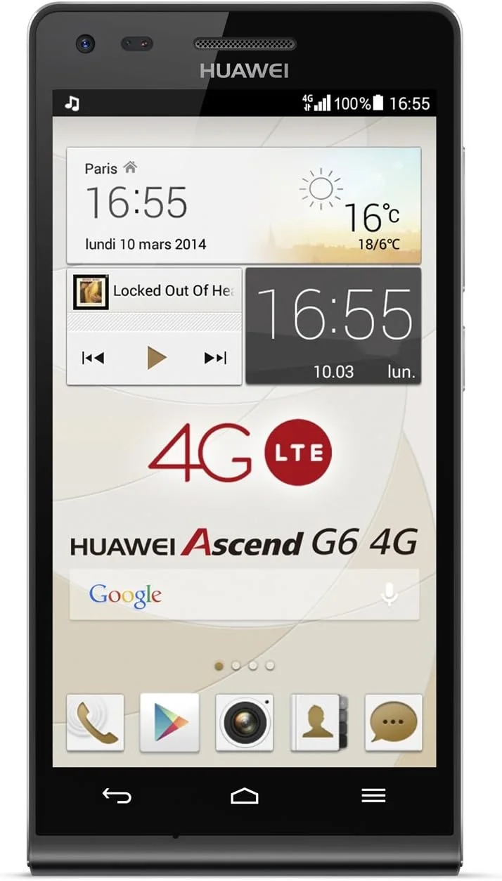 گوشی هوشمند هواوی Ascend G6 تک سیم کارت 8 گیگابایت رام + 1 گیگابایت رم (فقط GSM | بدون CDMA) کارخانه آنلاک شده 4G/LTE (مشکی) - نسخه بین المللی