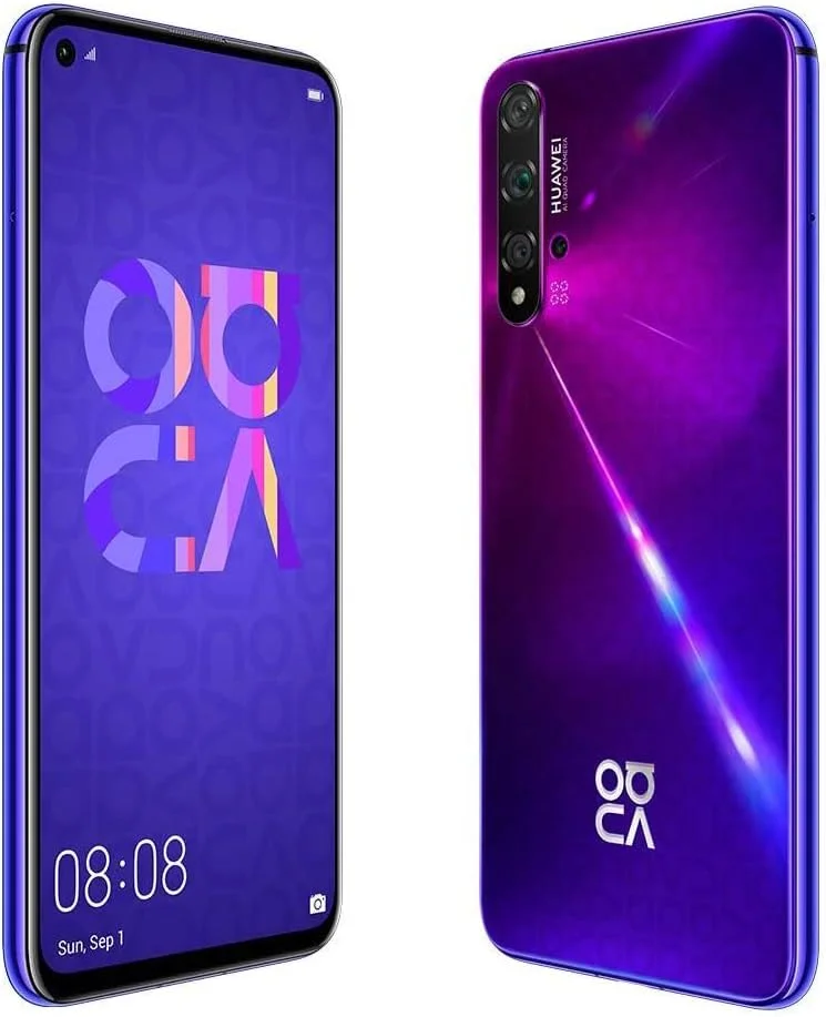 گوشی هوشمند دو سیم کارته Huawei Nova 5T با حافظه داخلی 128 گیگابایت + رم 6 گیگابایت، نسخه بین المللی (بنفش تابستانی) - آنلاک شده کارخانه 4G/LTE گوشی هوشمند دو سیم کارته Huawei Nova 5T با حافظه داخلی 128 گیگابایت + رم 6 گیگابایت، نسخه بین المللی (بنفش تابستانی) - آنلاک شده کارخانه 4G/LTE