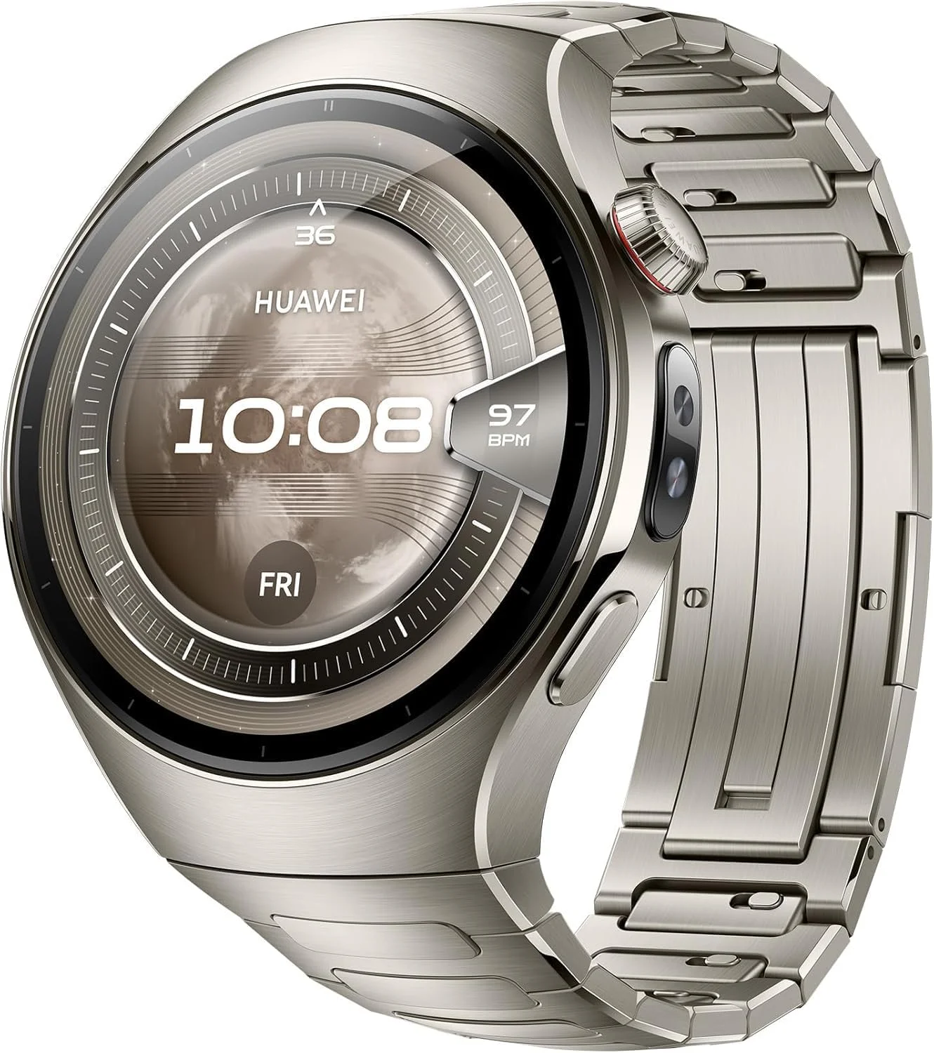 ساعت هوشمند HUAWEI WATCH 5، 46 میلی‌متری، فناوری چند حسگر X-TAP، اندازه‌گیری اشباع اکسیژن با نوک انگشت، بررسی سلامت در یک نگاه، eSIM، 6 ماه گارانتی تمدید شده، نقره‌ای