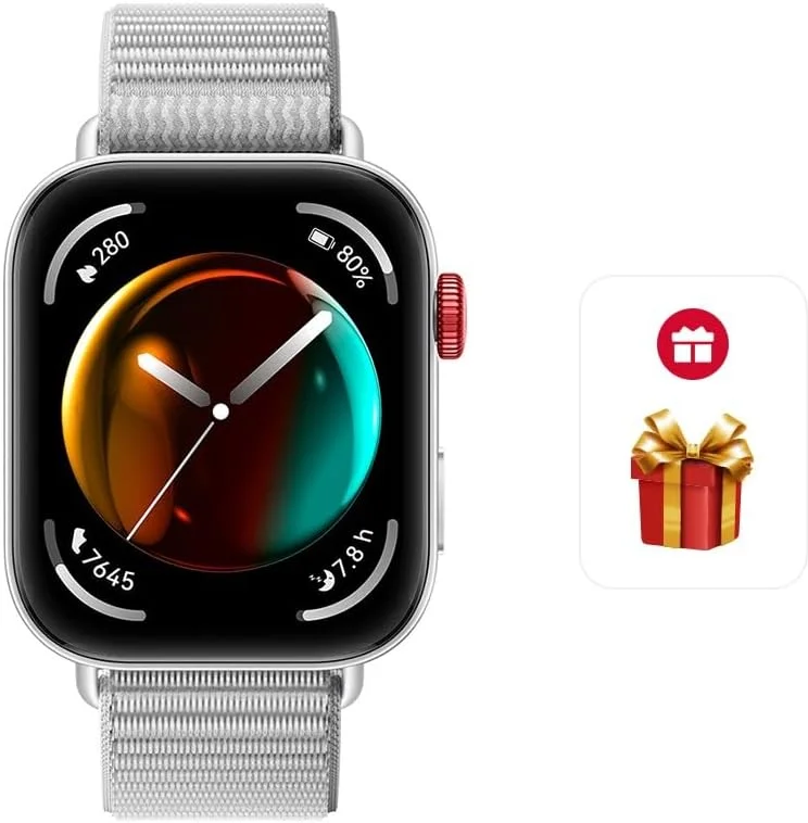 ساعت هوشمند HUAWEI WATCH FIT 3، نمایشگر 1.82 اینچی AMOLED، طراحی فوق‌العاده باریک، مدیریت کامل تناسب اندام، عمر باتری بادوام، سازگار با iOS و Android، خاکستری + قمقمه اختصاصی