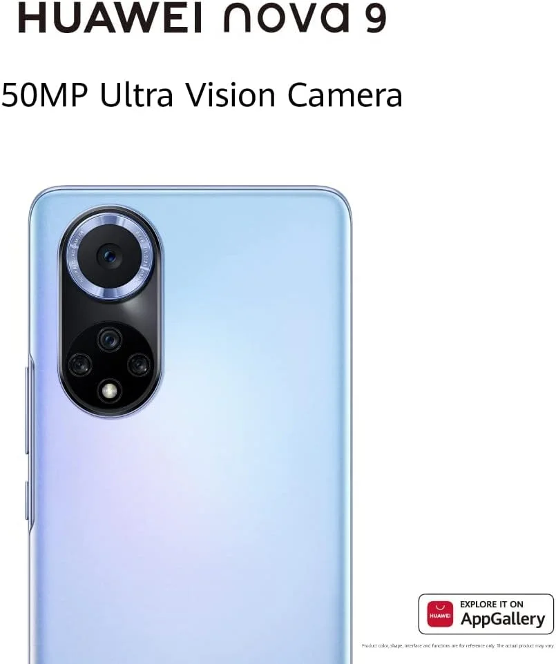 هوآوی نوا 9، دوربین 50 مگاپیکسلی Ultra Vision، نمایشگر منحنی رنگی اصلی 120 هرتز، شارژ سریع 66 واتی هوآوی، Emui 12، مشکی، Nam-Lx9، نوا 9 مشکی