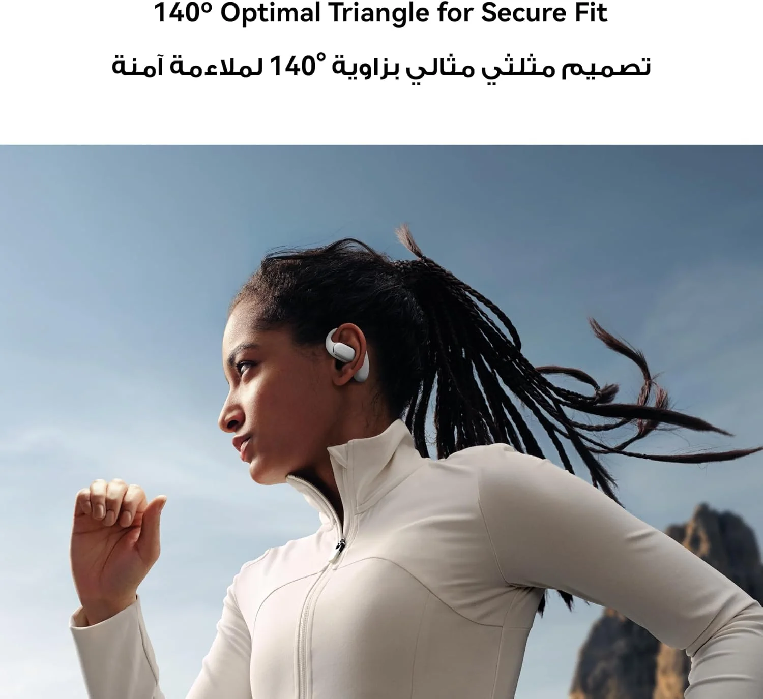 هندزفری بلوتوثی با طراحی گوش باز HUAWEI FreeArc، صدای استریو، فیت ایمن و راحت، مقاومت در برابر آب IP57، 28 ساعت پخش، هندزفری ورزشی، سازگار با iOS، اندروید و ویندوز، سبز + هدیه