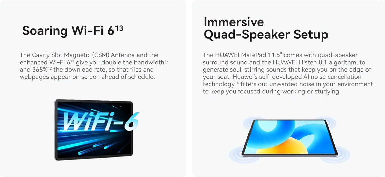تبلت HUAWEI MatePad 11.5، نمایشگر HUAWEI FullView با نرخ نوسازی 120 هرتز و محافظت از چشم، طراحی یکپارچه تمام فلزی شیک، کیبورد هوشمند جداشدنی HUAWEI، پردازنده 4 نانومتری، 8 گیگابایت رم + 128 گیگابایت حافظه داخلی، وای فای، خاکستری فضایی تبلت HUAWEI MatePad 11.5، نمایشگر HUAWEI FullView با نرخ نوسازی 120 هرتز و محافظت از چشم، طراحی یکپارچه تمام فلزی شیک، کیبورد هوشمند جداشدنی HUAWEI، پردازنده 4 نانومتری، 8 گیگابایت رم + 128 گیگابایت حافظه داخلی، وای فای، خاکستری فضایی