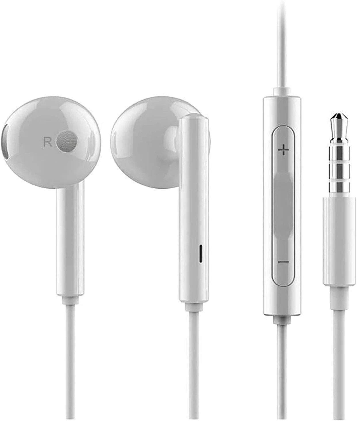 هندزفری اصلی هوآوی AM-115 سفید رنگ برای Ascend P9 / P8 / P7 / P6 / lite / Mini / Mate 8 / Mate 7 / Mate S با کنترل صدا و میکروفون