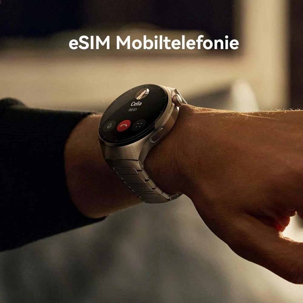 ساعت هوشمند HUAWEI Watch 4 Pro، بدنه آلیاژ تیتانیوم گرید فضایی و کریستال یاقوت کبود، آبی اقیانوسی، تلفن همراه eSIM، سازگار با اندروید و iOS، نسخه آلمانی ساعت هوشمند HUAWEI Watch 4 Pro، بدنه آلیاژ تیتانیوم گرید فضایی و کریستال یاقوت کبود، آبی اقیانوسی، تلفن همراه eSIM، سازگار با اندروید و iOS، نسخه آلمانی