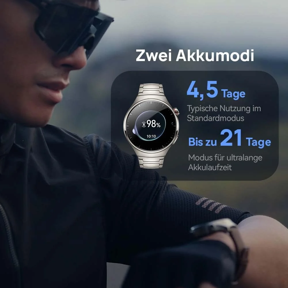 ساعت هوشمند HUAWEI Watch 4 Pro، بدنه آلیاژ تیتانیوم گرید فضایی و کریستال یاقوت کبود، آبی اقیانوسی، تلفن همراه eSIM، سازگار با اندروید و iOS، نسخه آلمانی ساعت هوشمند HUAWEI Watch 4 Pro، بدنه آلیاژ تیتانیوم گرید فضایی و کریستال یاقوت کبود، آبی اقیانوسی، تلفن همراه eSIM، سازگار با اندروید و iOS، نسخه آلمانی