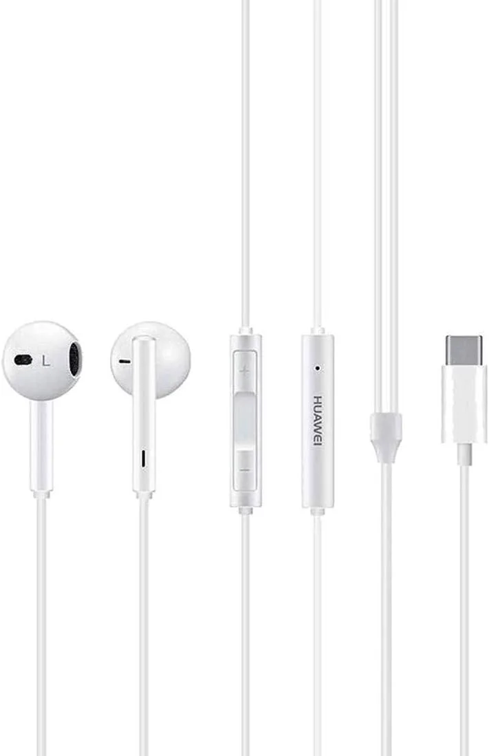 هدفون داخل گوشی کلاسیک Hi-Res هوآوی با سیم و کنترل، نسخه USB Type-C برای هوآوی میت 10 - سفید