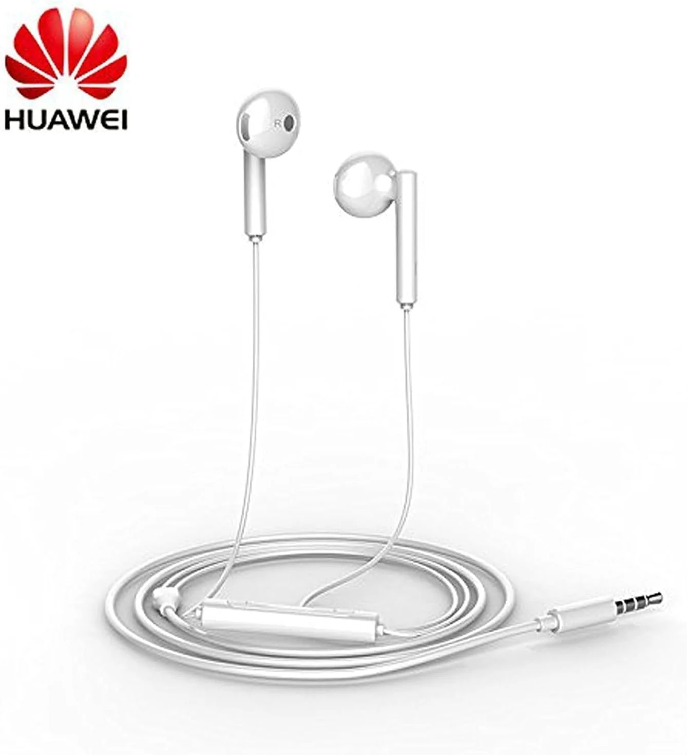 هندزفری هوآوی AM115 با جک 3.5 میلی‌متری مناسب برای هوآوی P8 P9 P9 Plus P10 P10 Lite P10 Plus Nexus 6P Mate7 Mate 9 - سفید، سیمی