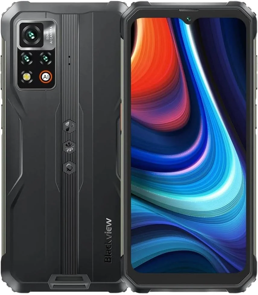 گوشی هوشمند مقاوم Blackview BV9200، صفحه نمایش 6.6 اینچی 120 هرتز 2.4K، دوربین 50 مگاپیکسلی AI، 8 گیگابایت + 256 گیگابایت، 3 اسلات کارت، اعلان LED، تلفن همراه ضد آب IP68 اندروید 12، GPS NFC شارژ بی سیم مشکی
