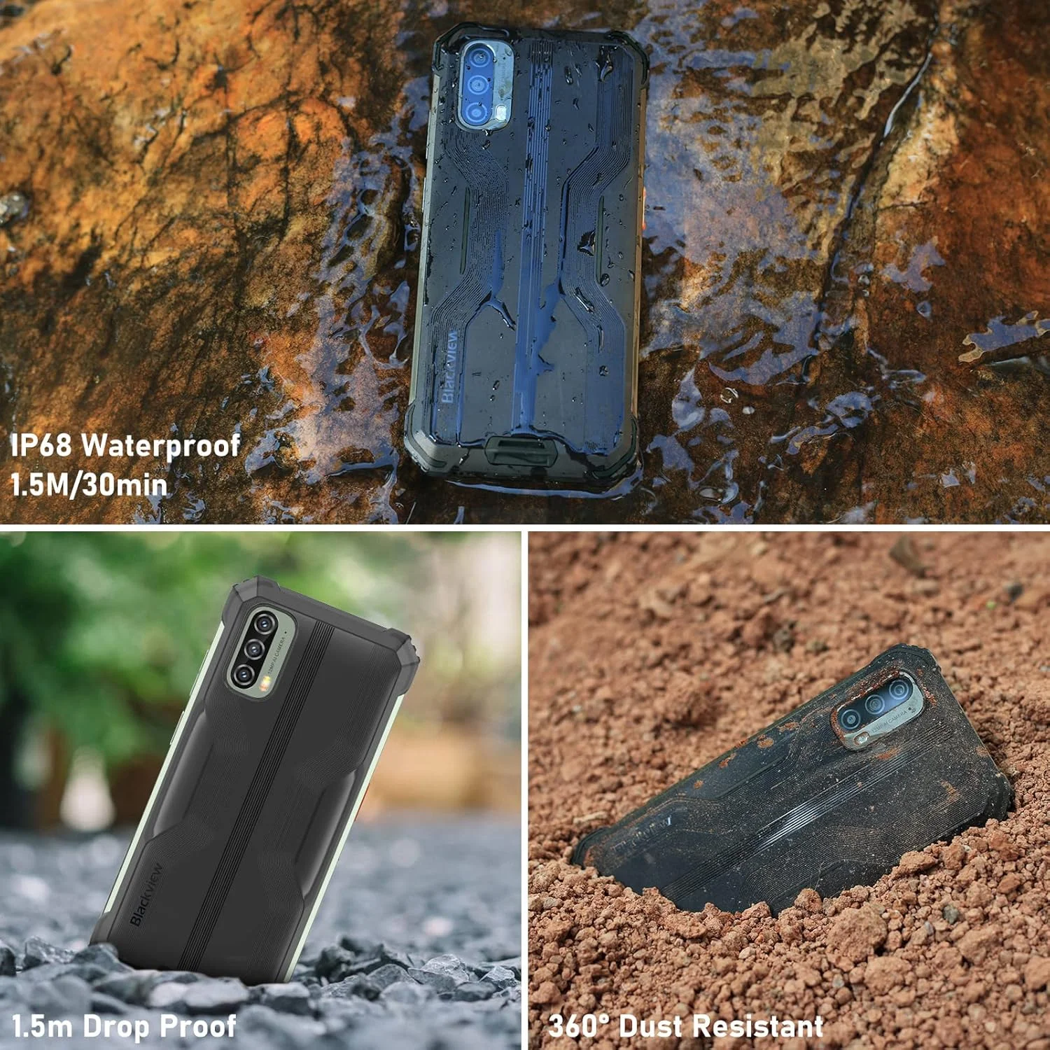 گوشی موبایل Blackview BV7100، باتری 13000mAh با شارژ سریع 33W، رم 10GB + حافظه 128GB/قابل ارتقا تا 1TB، صفحه نمایش 6.58 اینچی FHD+ 1080*2408، گوشی مقاوم در برابر آب IP69K، NFC/OTG/حالت دستکش، بازگشایی قفل با چهره/اثر انگشت گوشی موبایل Blackview BV7100، باتری 13000mAh با شارژ سریع 33W، رم 10GB + حافظه 128GB/قابل ارتقا تا 1TB، صفحه نمایش 6.58 اینچی FHD+ 1080*2408، گوشی مقاوم در برابر آب IP69K، NFC/OTG/حالت دستکش، بازگشایی قفل با چهره/اثر انگشت