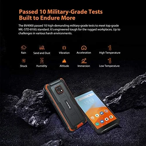 گوشی مقاوم Blackview BV4900، 3 گیگابایت رم + 32 گیگابایت حافظه داخلی، دارای گواهینامه IP68 ضد آب، ضد گرد و غبار و ضد ضربه، باتری 5580 میلی آمپر ساعتی، اندروید 10.0 اینچی 5.7، 4G، NFC، دو سیم کارت (مشکی) گوشی مقاوم Blackview BV4900، 3 گیگابایت رم + 32 گیگابایت حافظه داخلی، دارای گواهینامه IP68 ضد آب، ضد گرد و غبار و ضد ضربه، باتری 5580 میلی آمپر ساعتی، اندروید 10.0 اینچی 5.7، 4G، NFC، دو سیم کارت (مشکی)