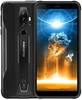 گوشی مقاوم Blackview BV6300 Pro، 6 گیگابایت رم + 128 گیگابایت حافظه داخلی، ضد آب، ضد گرد و غبار، ضد ضربه، دوربین چهارگانه پشتی، باتری 4380 میلی آمپر ساعتی، اندروید 10.0 اینچی 5.7، 4G (مشکی)