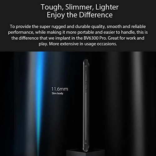 گوشی مقاوم Blackview BV6300 Pro، 6 گیگابایت رم + 128 گیگابایت حافظه داخلی، ضد آب، ضد گرد و غبار، ضد ضربه، دوربین چهارگانه پشتی، باتری 4380 میلی آمپر ساعتی، اندروید 10.0 اینچی 5.7، 4G (مشکی) گوشی مقاوم Blackview BV6300 Pro، 6 گیگابایت رم + 128 گیگابایت حافظه داخلی، ضد آب، ضد گرد و غبار، ضد ضربه، دوربین چهارگانه پشتی، باتری 4380 میلی آمپر ساعتی، اندروید 10.0 اینچی 5.7، 4G (مشکی)