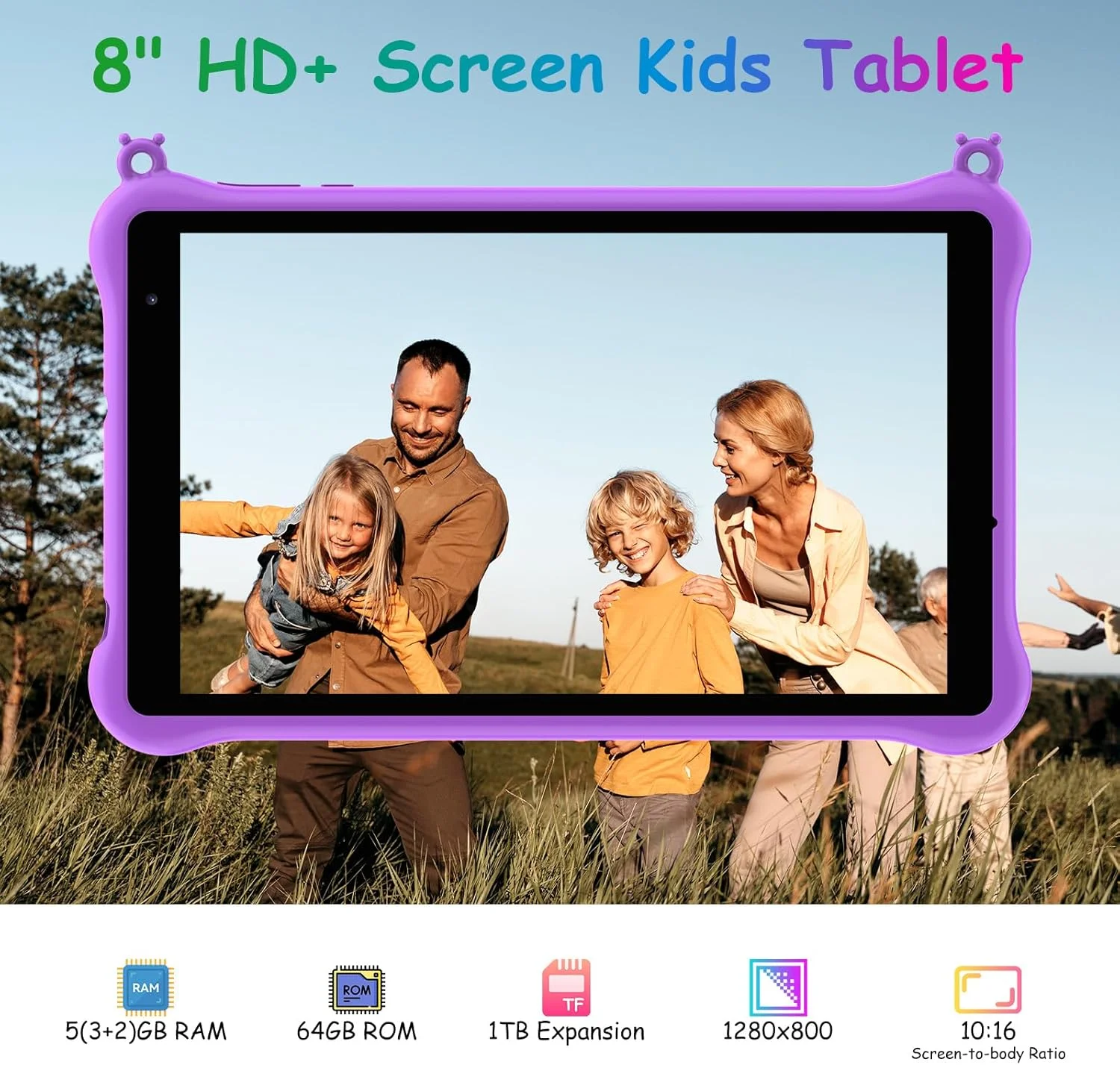 تبلت کودکانه 8 اینچی Blackview مدل Tab50 Kids، تبلت اندروید 13 برای کودکان نوپا، 3+3 گیگابایت + 64 گیگابایت/TF 1 ترابایت، 5580 میلی آمپر ساعت، برنامه iKids از پیش نصب شده، کنترل والدین، حالت محافظت از چشم، حالت مطالعه - بنفش جادویی تبلت کودکانه 8 اینچی Blackview مدل Tab50 Kids، تبلت اندروید 13 برای کودکان نوپا، 3+3 گیگابایت + 64 گیگابایت/TF 1 ترابایت، 5580 میلی آمپر ساعت، برنامه iKids از پیش نصب شده، کنترل والدین، حالت محافظت از چشم، حالت مطالعه - بنفش جادویی