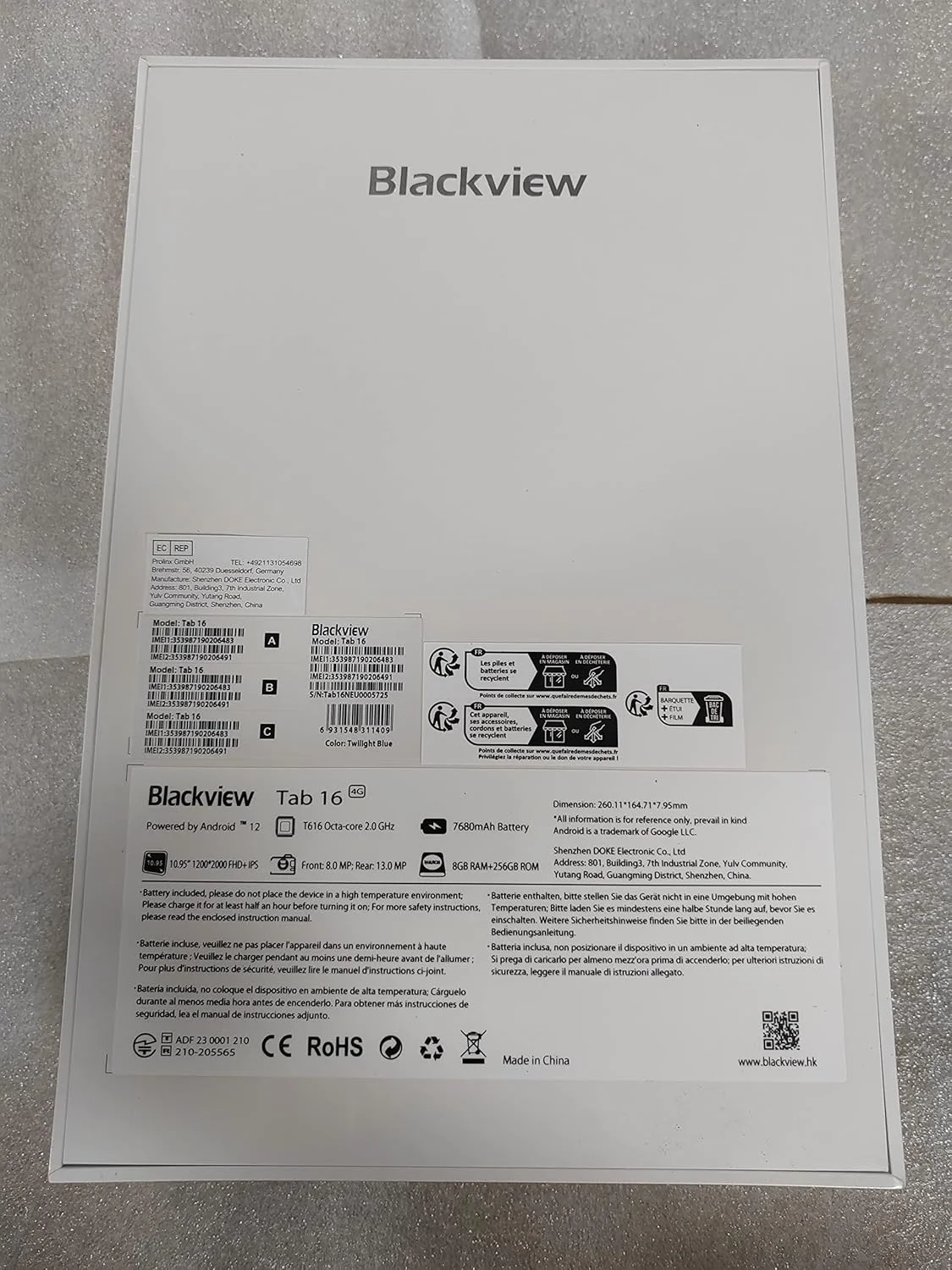 تبلت گیمینگ Blackview Tab 16 با صفحه نمایش 11 اینچی، 14 (8+6) گیگابایت رم + 256 گیگابایت حافظه داخلی (1 ترابایت TF)، اندروید 12، 2K 2000 x 1200 IPS، هشت هسته ای، 8 مگاپیکسل + 13 مگاپیکسل، 7680 میلی آمپر ساعت/4G LTE/5G WLAN/Google GMS/Widevine L1/قلم استایلوس/GPS تبلت گیمینگ Blackview Tab 16 با صفحه نمایش 11 اینچی، 14 (8+6) گیگابایت رم + 256 گیگابایت حافظه داخلی (1 ترابایت TF)، اندروید 12، 2K 2000 x 1200 IPS، هشت هسته ای، 8 مگاپیکسل + 13 مگاپیکسل، 7680 میلی آمپر ساعت/4G LTE/5G WLAN/Google GMS/Widevine L1/قلم استایلوس/GPS