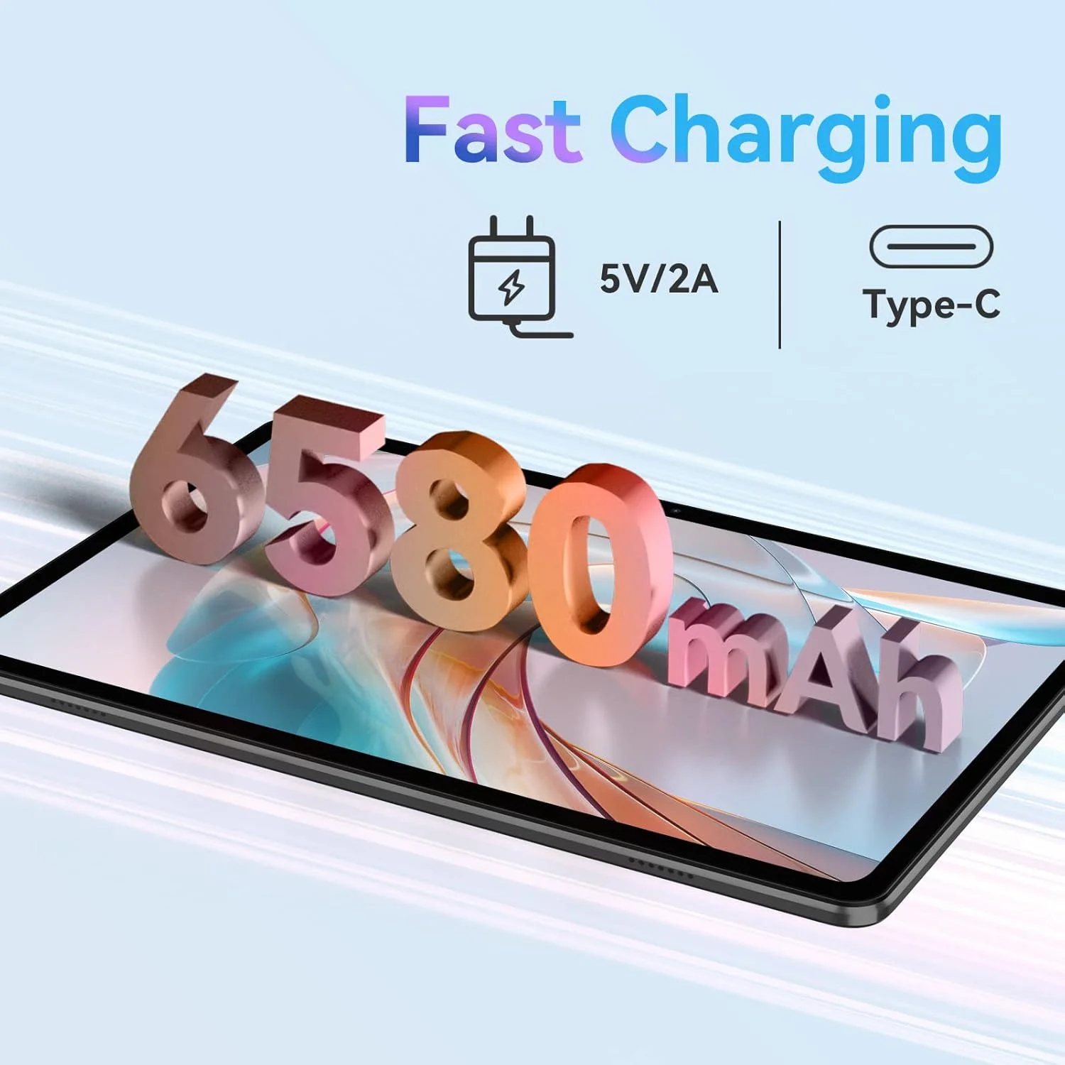 تبلت 10 اینچی Blackview، تبلت Tab7 WIFI اندروید 12 (2023)، 5 گیگابایت + 64 گیگابایت/TF 1 ترابایت، باتری 6580 میلی آمپر ساعت، صفحه نمایش لمسی 1280×800 HD+ IPS، تبلت بازی دارای گواهینامه Google GMS PC/Type C/5MP/Wi-Fi/Bluetooth - خاکستری