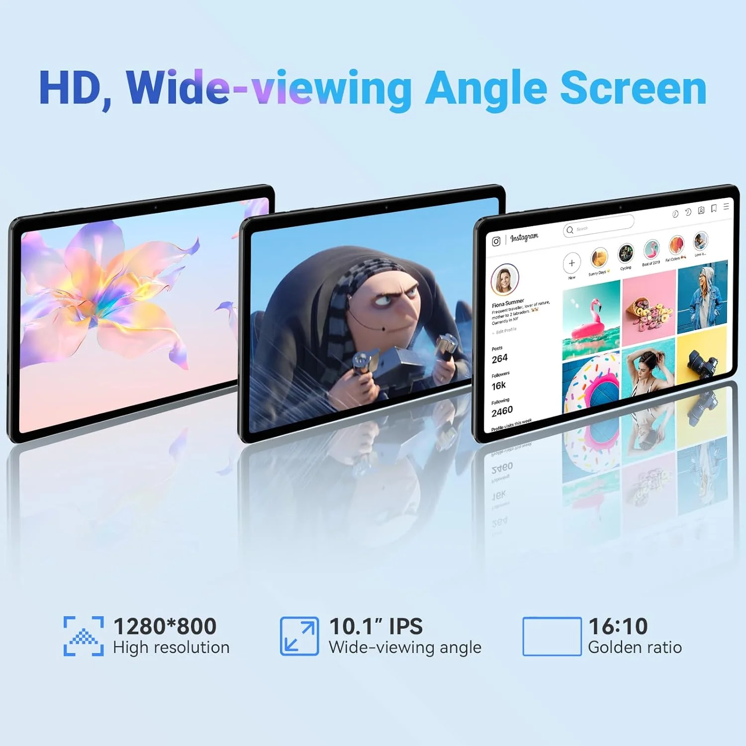 تبلت 10 اینچی Blackview، تبلت Tab7 WIFI اندروید 12 (2023)، 5 گیگابایت + 64 گیگابایت/TF 1 ترابایت، باتری 6580 میلی آمپر ساعت، صفحه نمایش لمسی 1280×800 HD+ IPS، تبلت بازی دارای گواهینامه Google GMS PC/Type C/5MP/Wi-Fi/Bluetooth - خاکستری