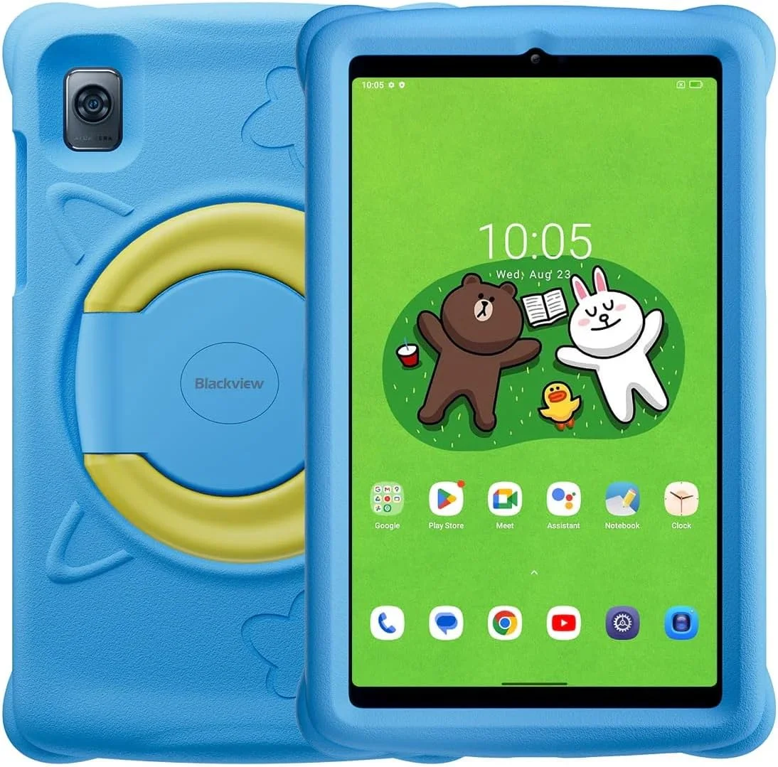 تبلت کودکانه Blackview Tab 60 Kids - تبلت لمسی - صفحه نمایش 8.68 اینچی - 4 گیگابایت رم + 128 گیگابایت رام - Unisoc Tiger T606 - دوربین های 5 و 8 مگاپیکسلی - باتری 6050 میلی آمپر ساعتی - آبی